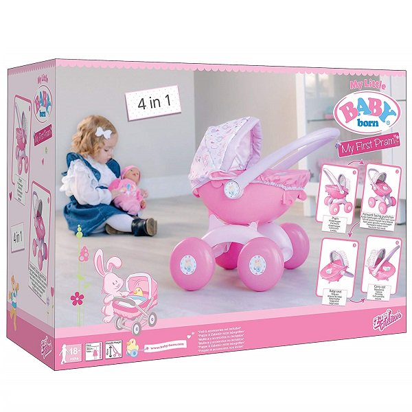 Коляска Zapf Baby born для куклы высотой 36см розовая купить,NaN