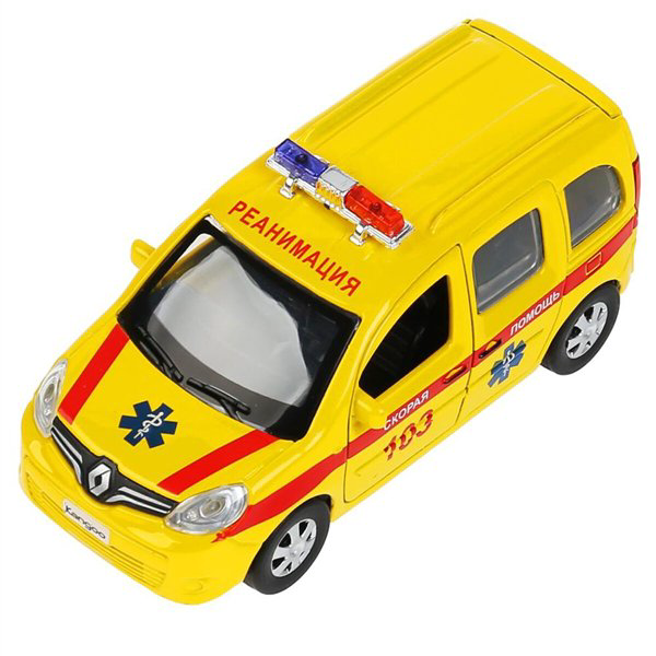 Машинка Технопарк Renault Kangoo Реанимация 12см  купить,NaN