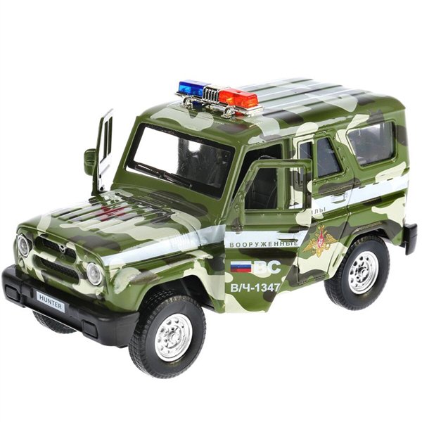 Машинка Технопарк UAZ Hunter Военный 12см купить,NaN