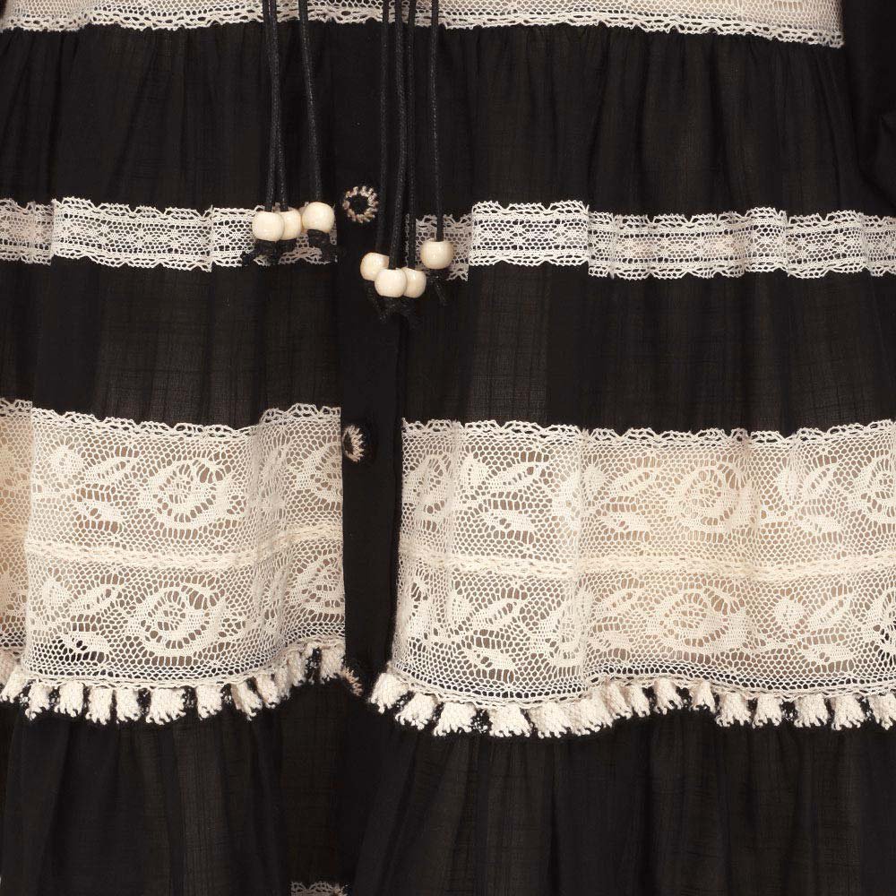 Повседневное платье ZIMMERMANN черный, белый - ForteMarket Повседневное платье ZIMMERMANN черный, белый купить,0