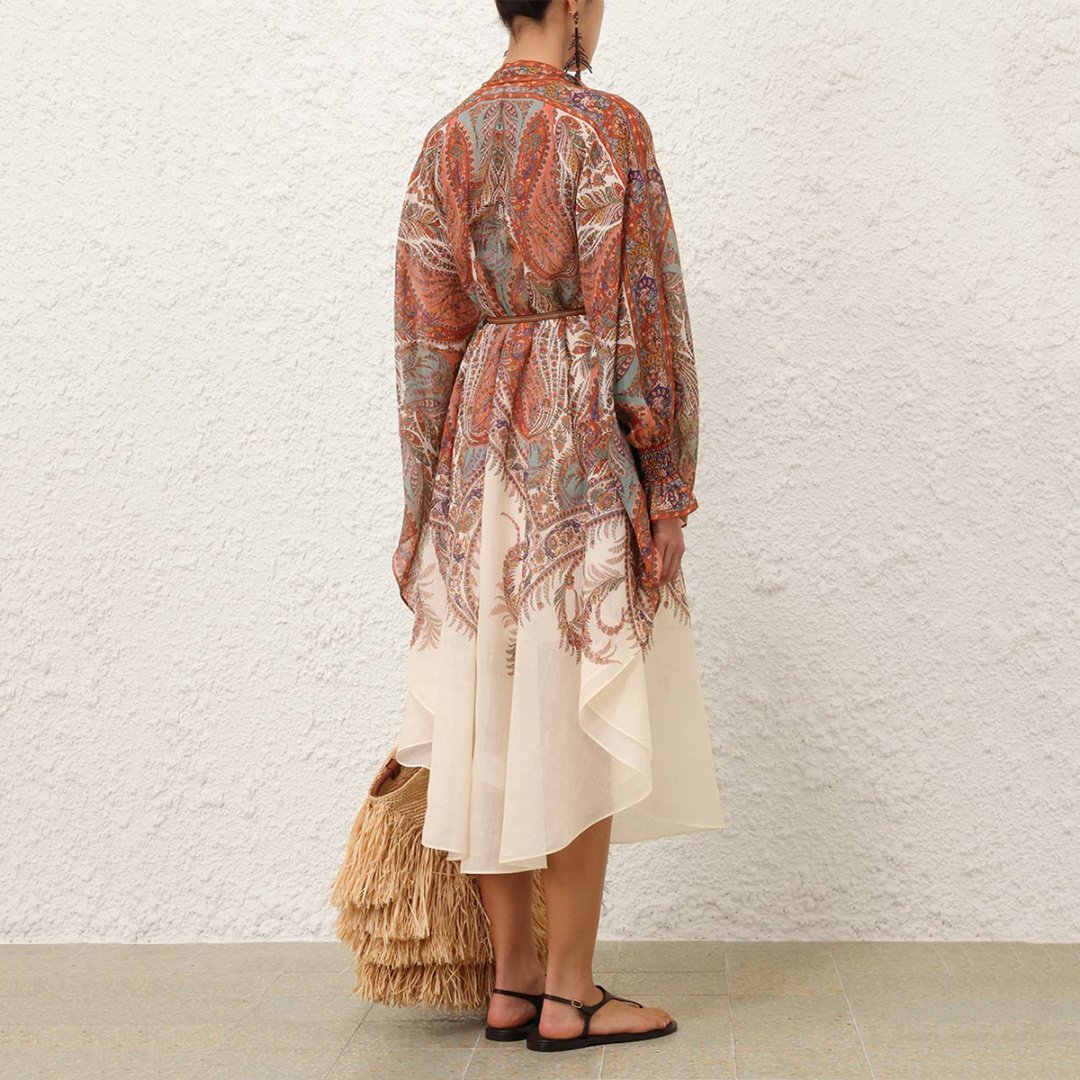 Повседневное платье ZIMMERMANN мультиколор - ForteMarket Повседневное платье ZIMMERMANN мультиколор купить,0