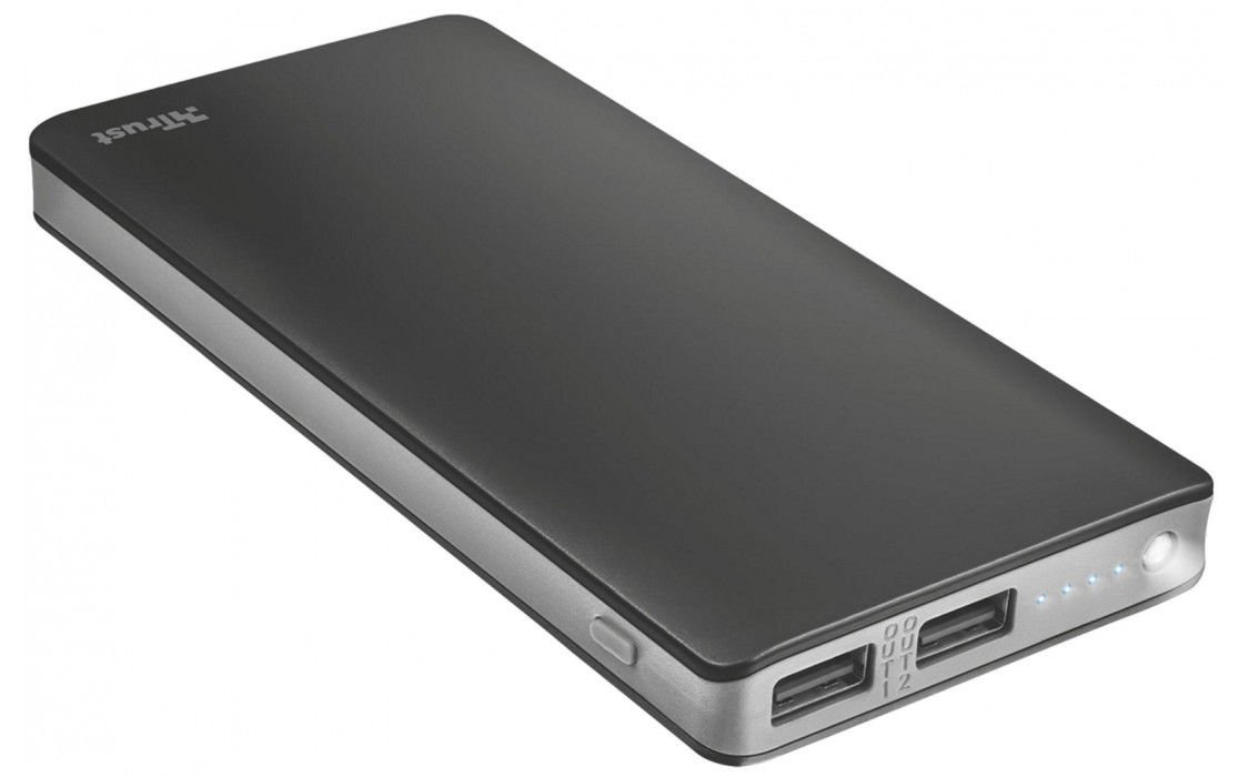 Power bank Trust Primo Thin 10000mAh черный купить,NaN