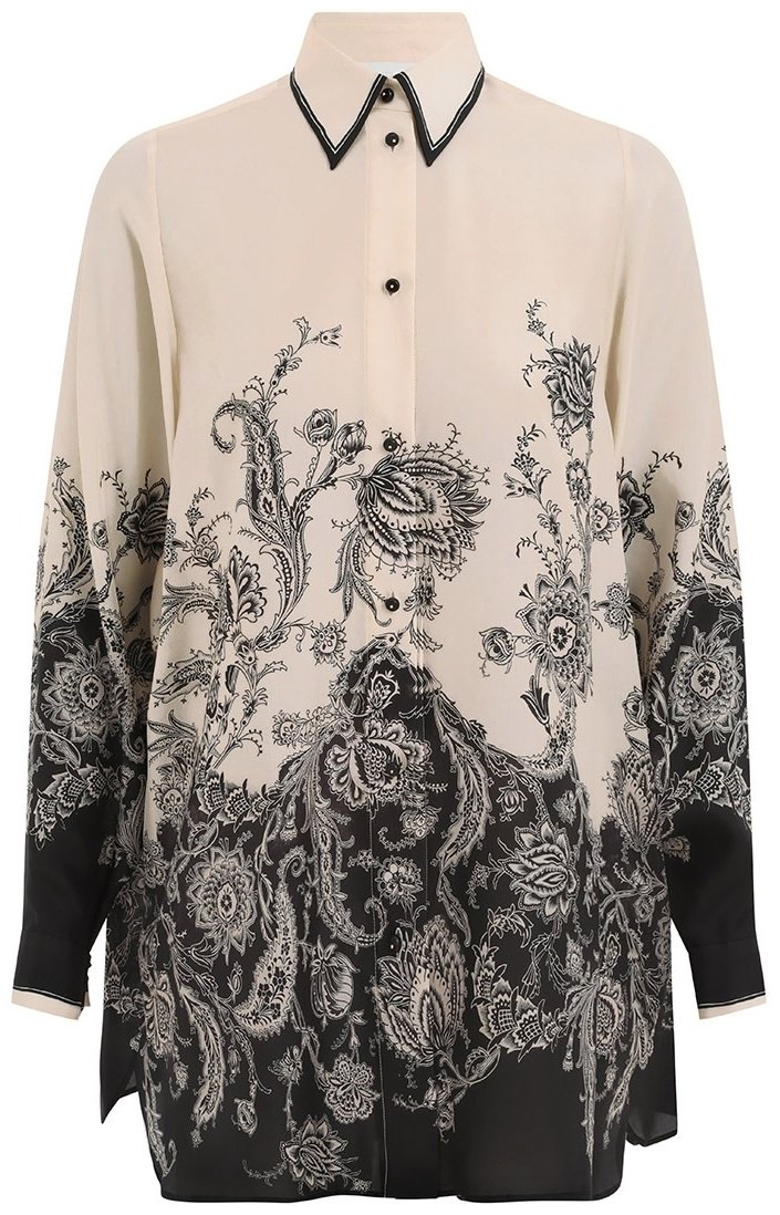 Рубашка Zimmermann черно-молочные XS 42 купить,NaN