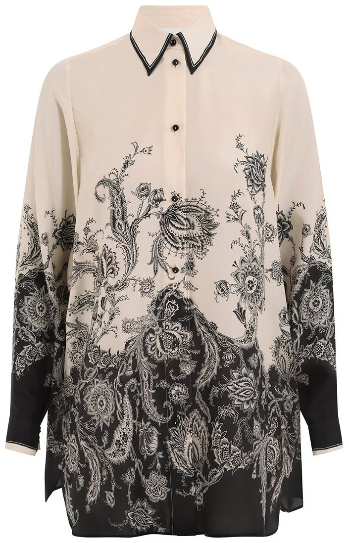 Рубашка Zimmermann черно-молочные XS 42 купить,NaN