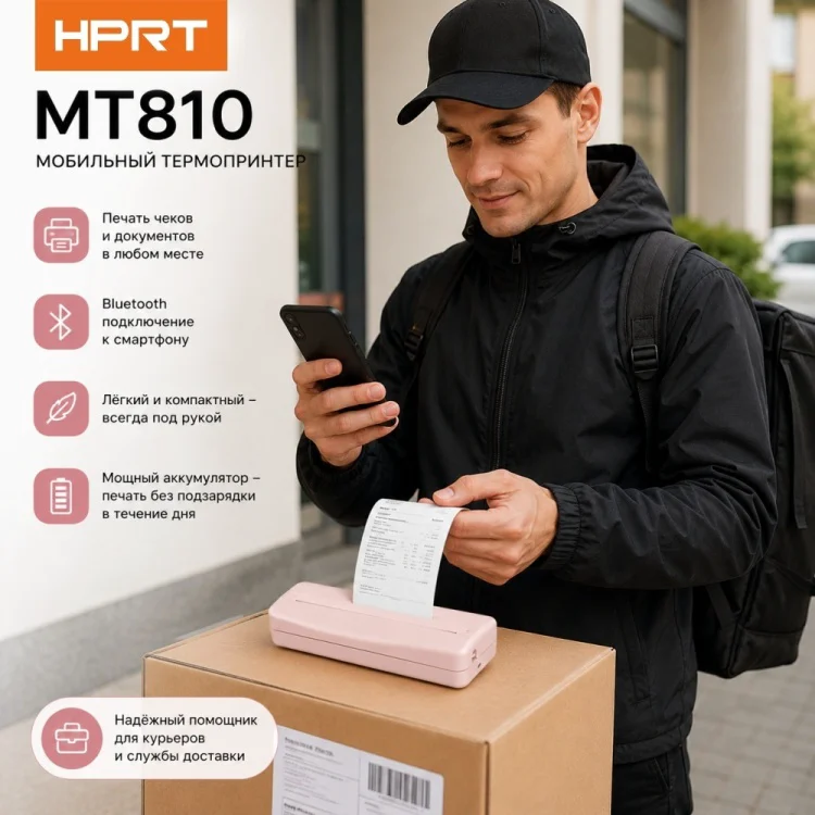 Мини-принтер HPRT MT810 белый