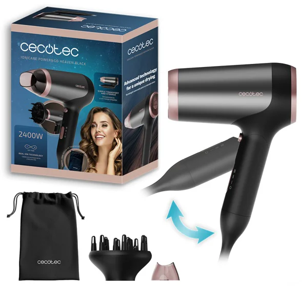 Фен Cecotec IoniCare Power&Go Heaven черный
