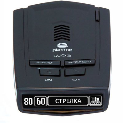 Радар-детектор PlayMe Quick 3 черный