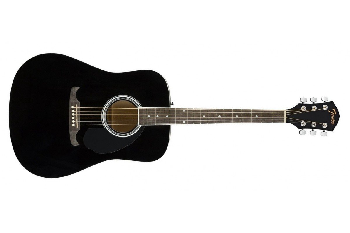 Акустическая гитара Fender Fa-125 Drednought черная купить,0