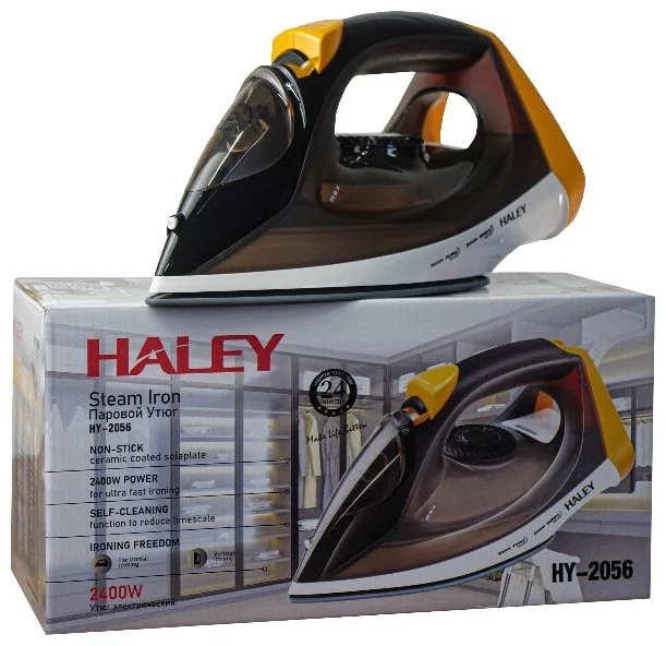 Утюг Haley HY-2056 черно-желтый - ForteMarket Утюг Haley HY-2056 черно-желтый купить,0