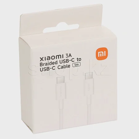 Кабель интерфейсный для USB Type-C - Type-C Xiaomi 3A Braided L33020, 1m, White