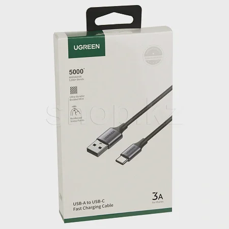 Кабель интерфейсный для USB Type-C Ugreen US288, 2m., Black