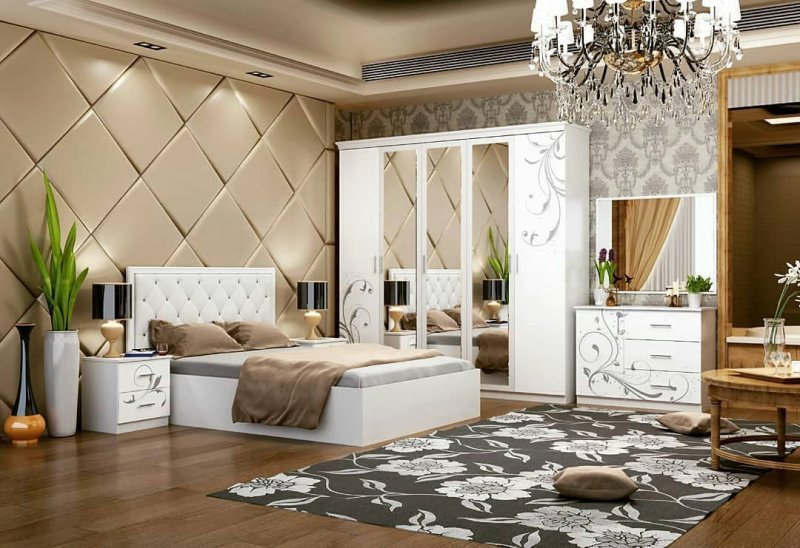 Гарнитур спальный Грандмикс Бостон 5Д 160х200см белый купить,350000