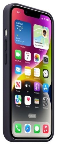 Чехол Apple Leather Case MagSafe для Apple iPhone 14 ink купить,0