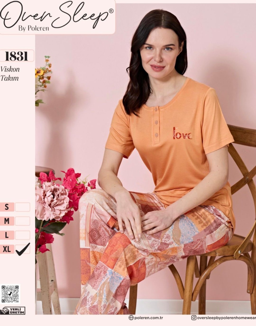 Пижама Poleren 30392326_703340163 XL оранжевый