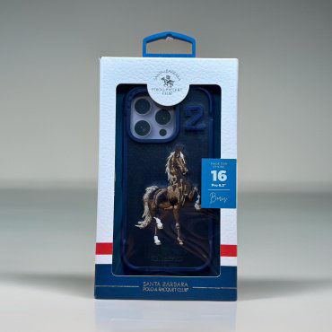 Чехол Santa Barbara Polo & Racquet Club для Apple iPhone 16 Pro синий купить,2399