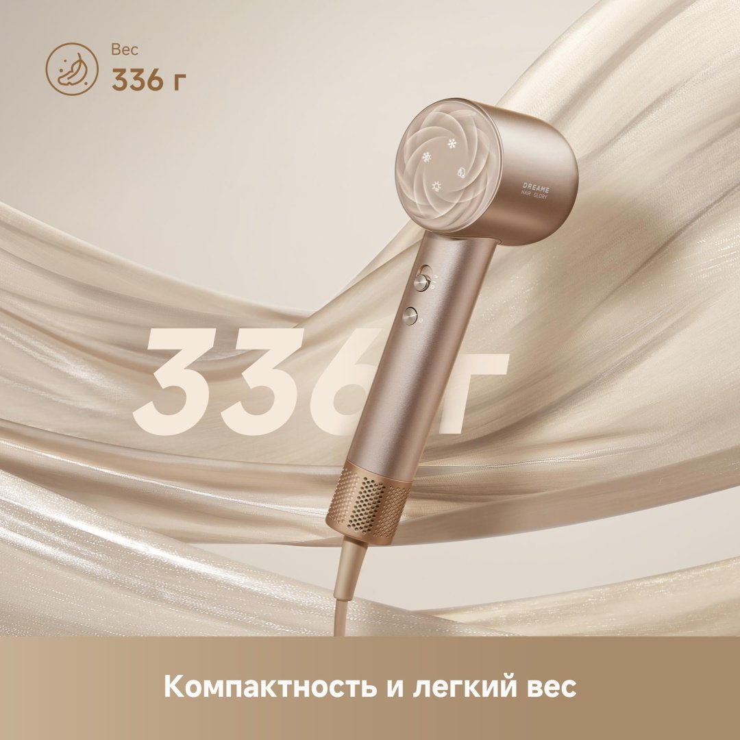 DREAME Фен для волос Dreame Glory Mix Gold фен 1600 Вт купить,0