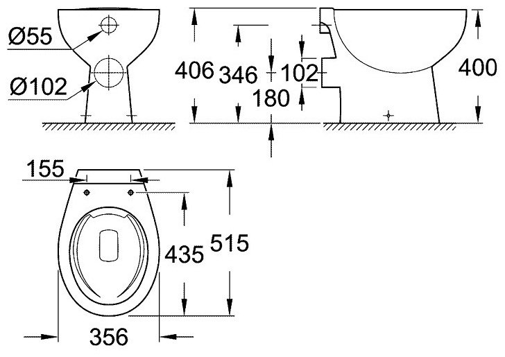 Унитаз Grohe 39430000 белый купить,NaN