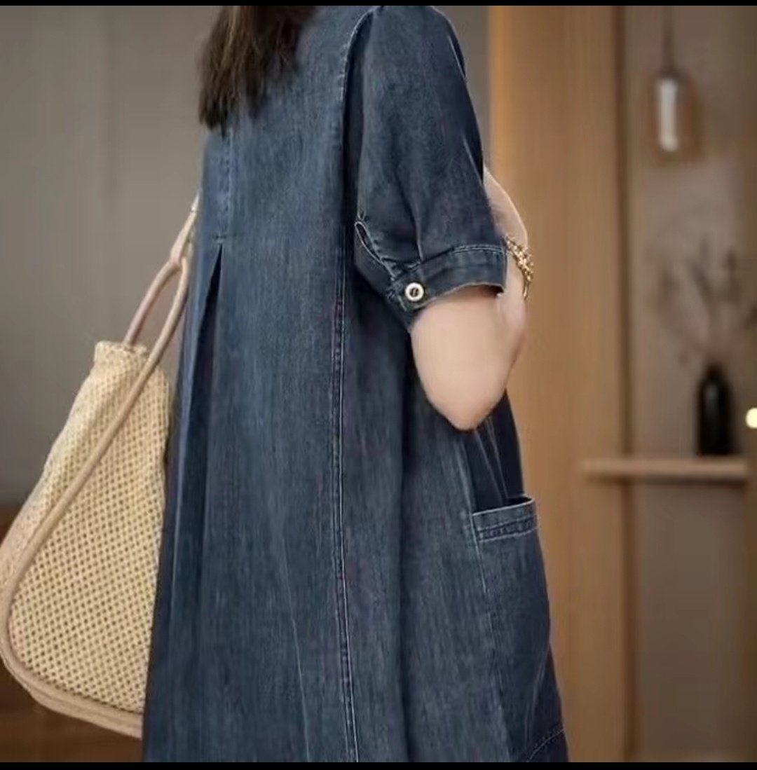Повседневное платье Tencel синий - ForteMarket Повседневное платье Tencel синий купить,0
