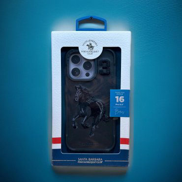 Чехол Santa Barbara Polo & Racquet Club для Apple iPhone 16 Pro черный купить,2570