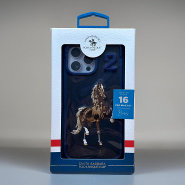 Чехол Santa Barbara Polo & Racquet Club для Apple iPhone 16 Pro Max синий купить,1286