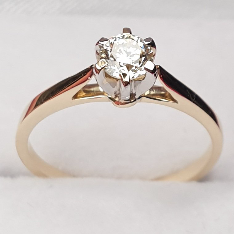 Кольцо Deimantas SI2 L 16р 1,55гр 0,32ct купить,NaN
