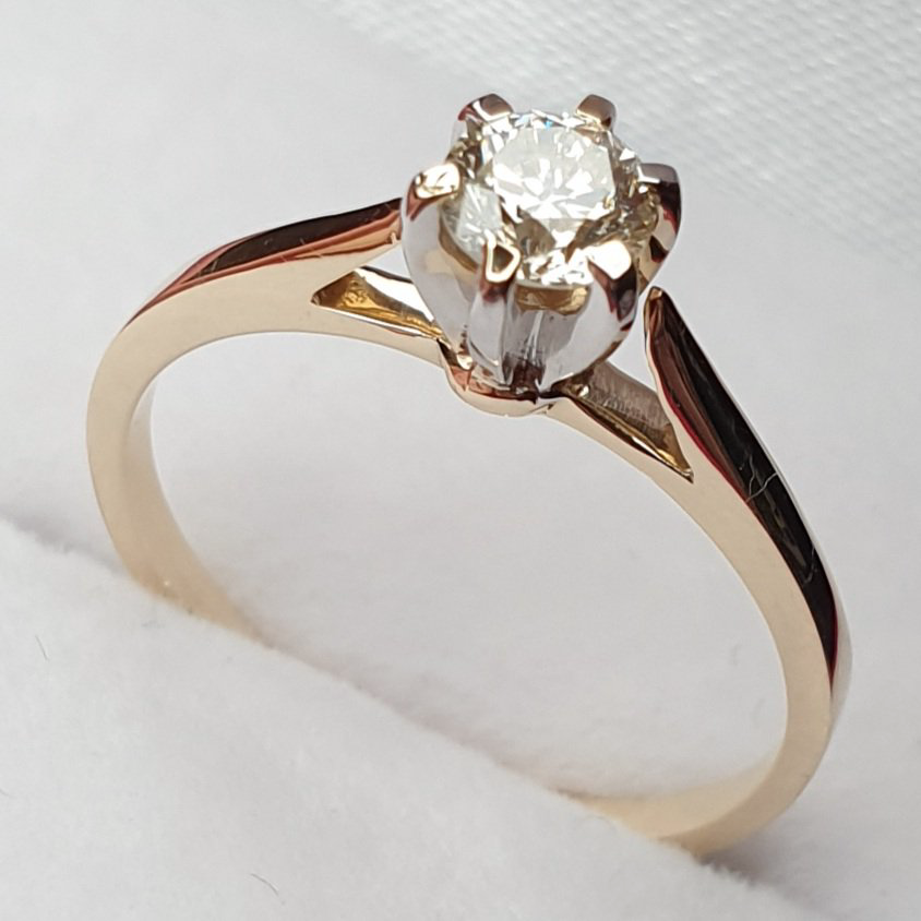 Кольцо Deimantas SI2 L 16р 1,55гр 0,32ct купить,NaN
