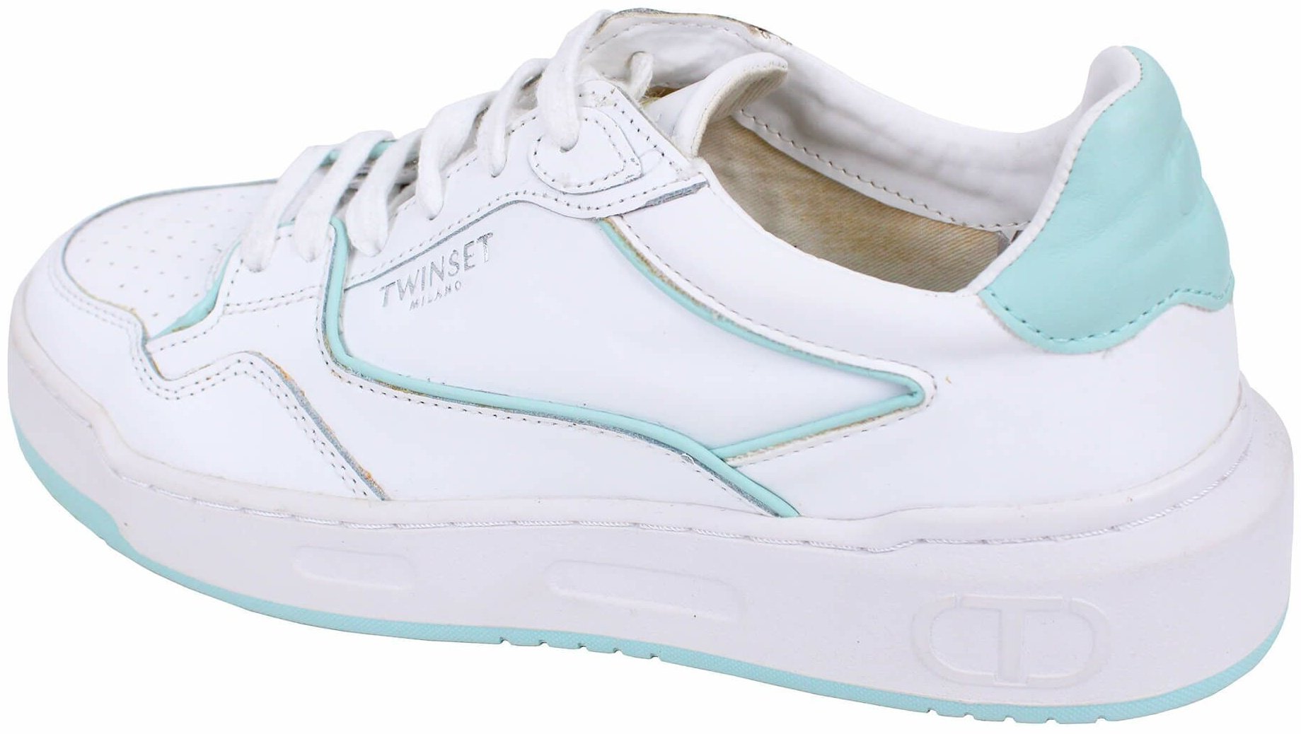 Кеды Twinset Milano белый, зеленый купить,0