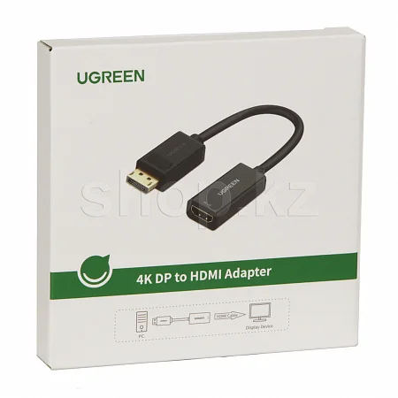 Переходник DisplayPort - HDMI, Ugreen MM137 (40363), Black, RTL