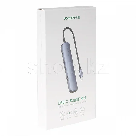 Переходник USB Type-C Multi Function 5in1, Ugreen CM418, RTL