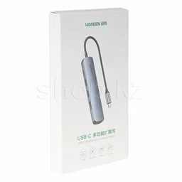 Переходник USB Type-C Multi Function 5in1, Ugreen CM418, RTL