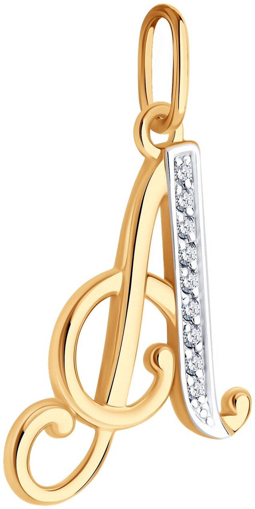 Подвеска Diamant 51-130-02886-1 вес 0.95 г золото, фианит купить,80000