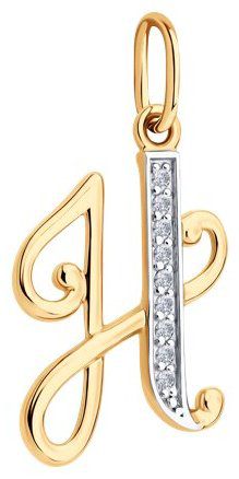 Подвеска Diamant 51-130-02895-1_0.97 вес 0.97 г золото, фианит купить,80000
