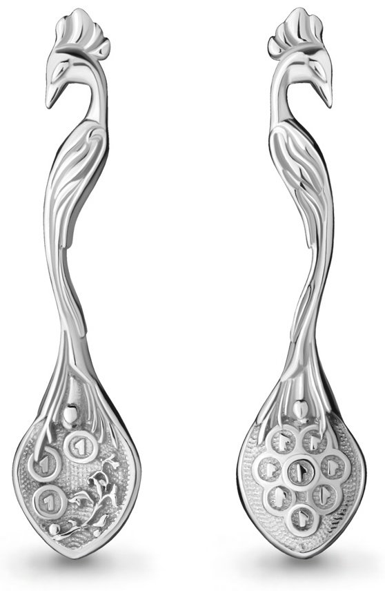Ложка AQUAMARINE 70632 вес 1.7 г серебро, без вставок купить,17314