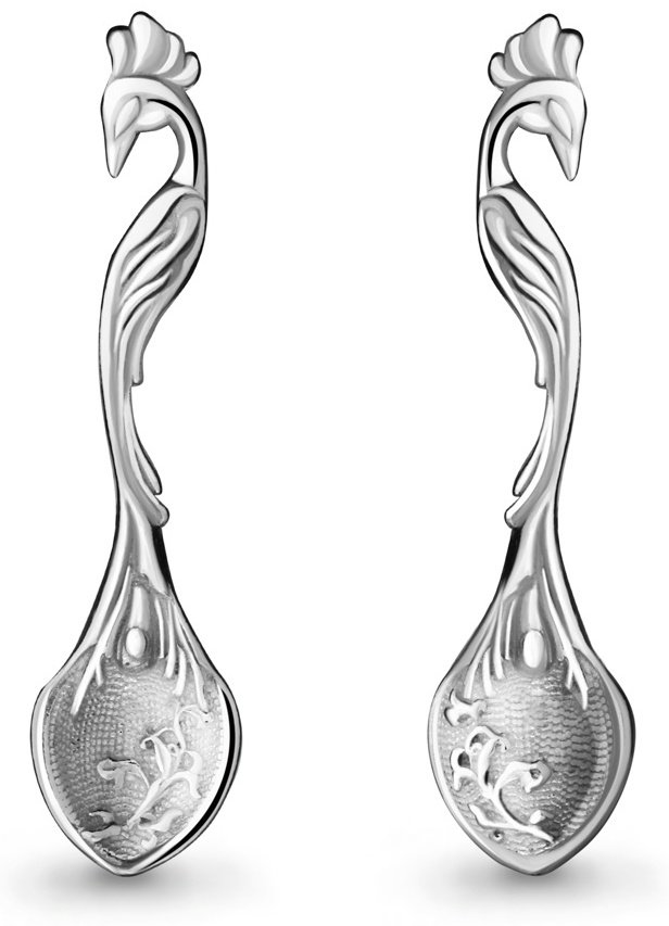 Ложка AQUAMARINE 70631 вес 1.29 г серебро, без вставок купить,19494