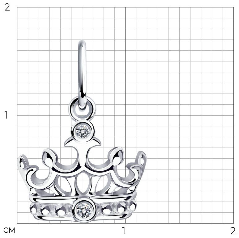 Diamant SET-94-130-01087-1_45_6 вес 2.69 г серебро, фианит купить,10157