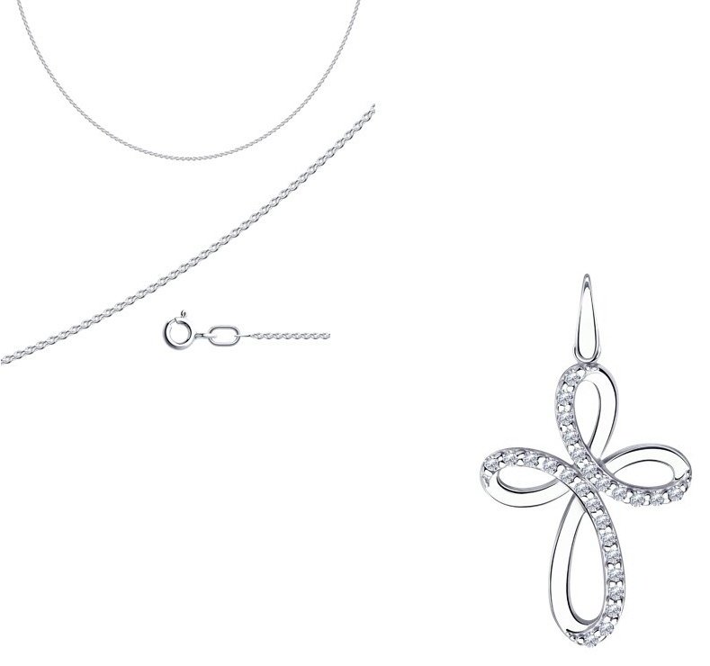 Diamant 968020302-94-130-01317-1 вес 4.31 г серебро, фианит купить,30634
