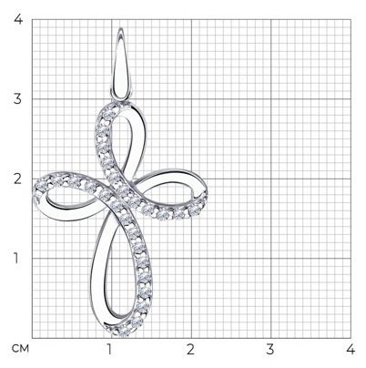 Diamant 968020302-94-130-01317-1 вес 4.31 г серебро, фианит купить,30634