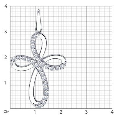 Diamant 968020302-94-130-01317-1 вес 4.31 г серебро, фианит купить,30634