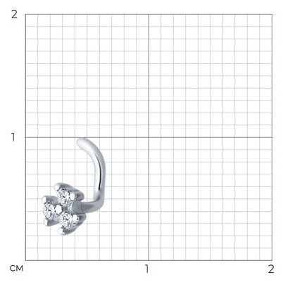 Нострил Diamant для носа вес 0.18 г серебро, фианит купить,5483