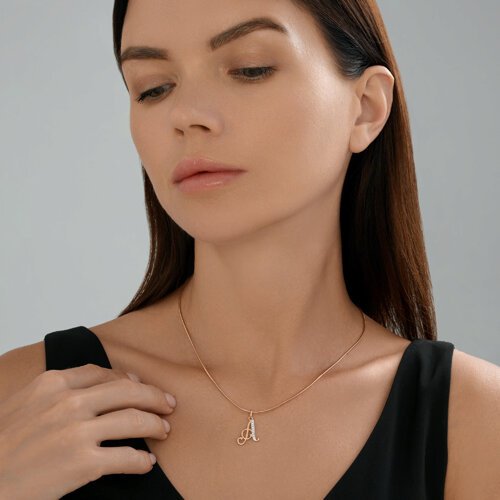 Подвеска Diamant 51-130-02886-1 вес 0.95 г золото, фианит