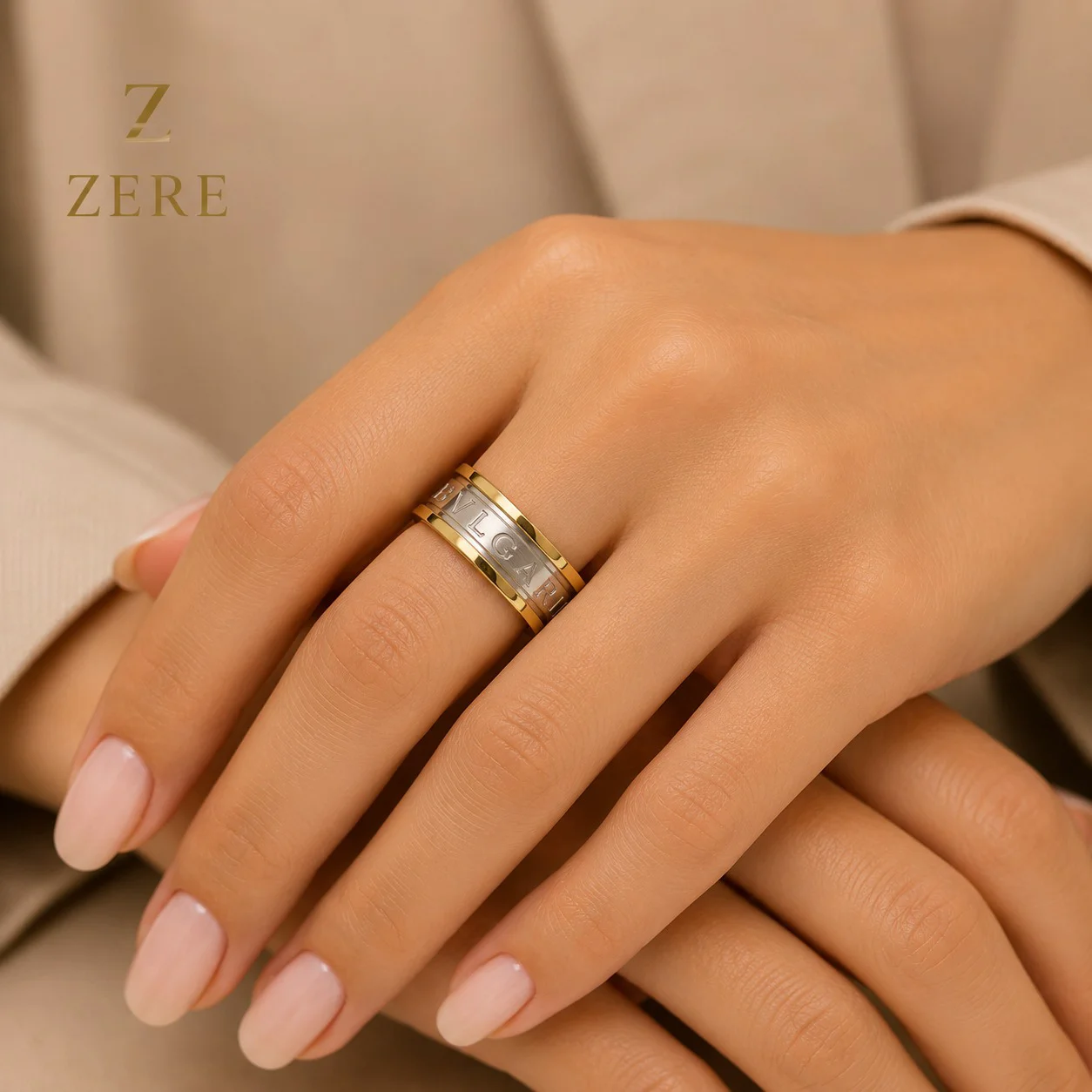 Кольцо Zere ZR260703 жёлтое и белое золото 3.89гр 16р  купить,318370