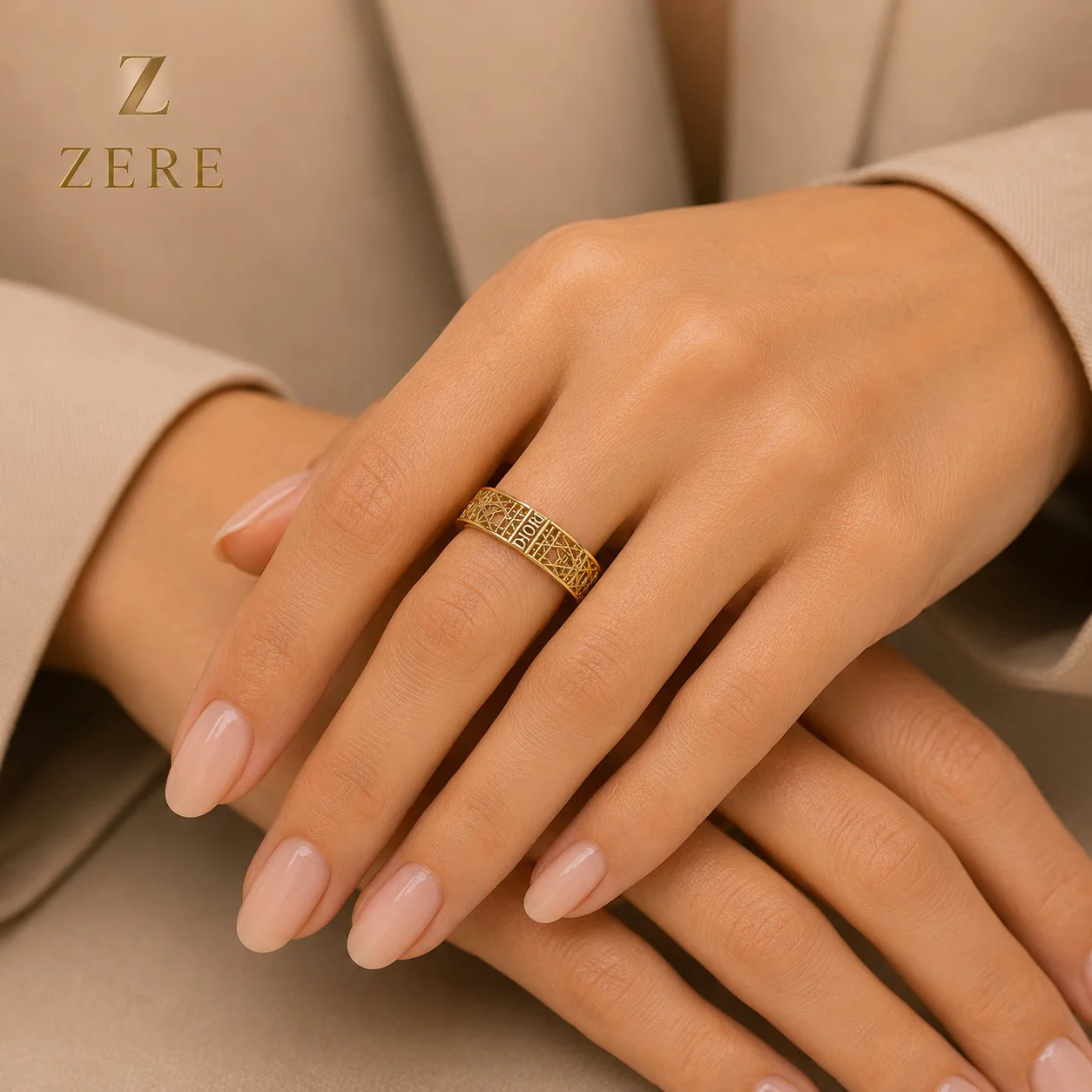 Кольцо Zere ZR260706 жёлтое золото 2.69гр 19р 