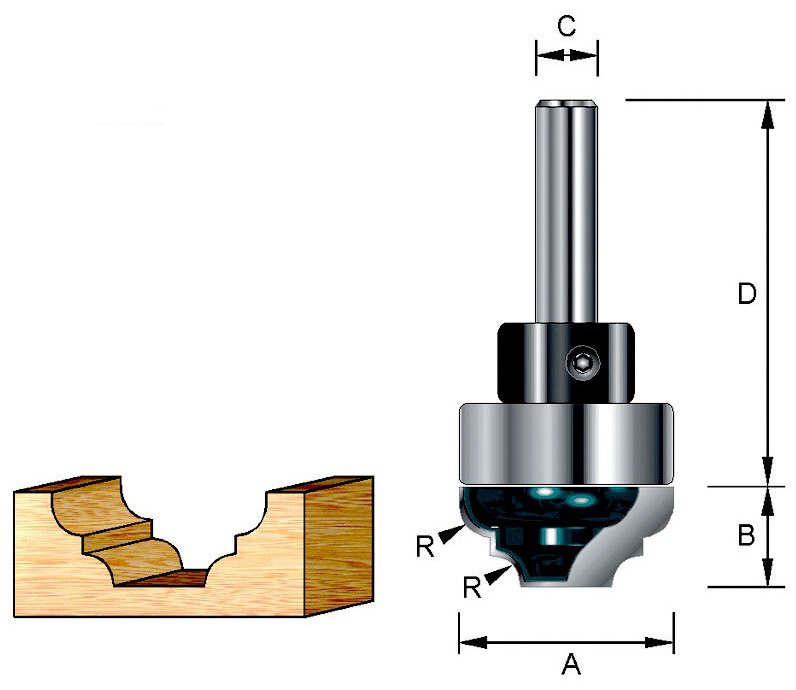 Фреза Makita пазовая D-11156 22 мм 1 шт