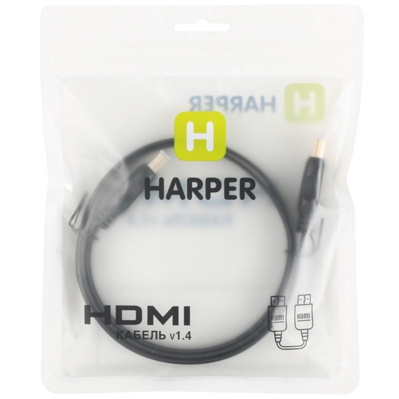  Кабель Harper DCHM-441 HDMI-HDMI 1м черный купить,NaN