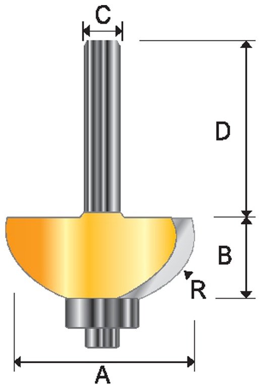 Фреза Makita кромочная D-11477 28.6 мм 1 шт