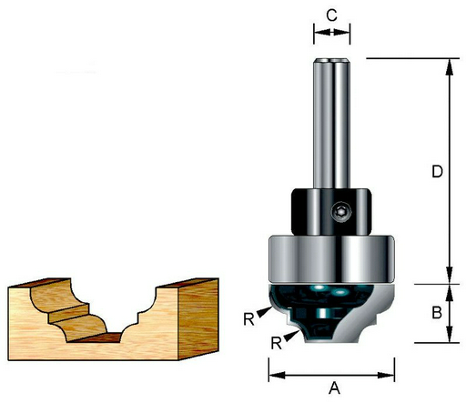 Фреза Makita пазовая D-11156 22 мм 1 шт