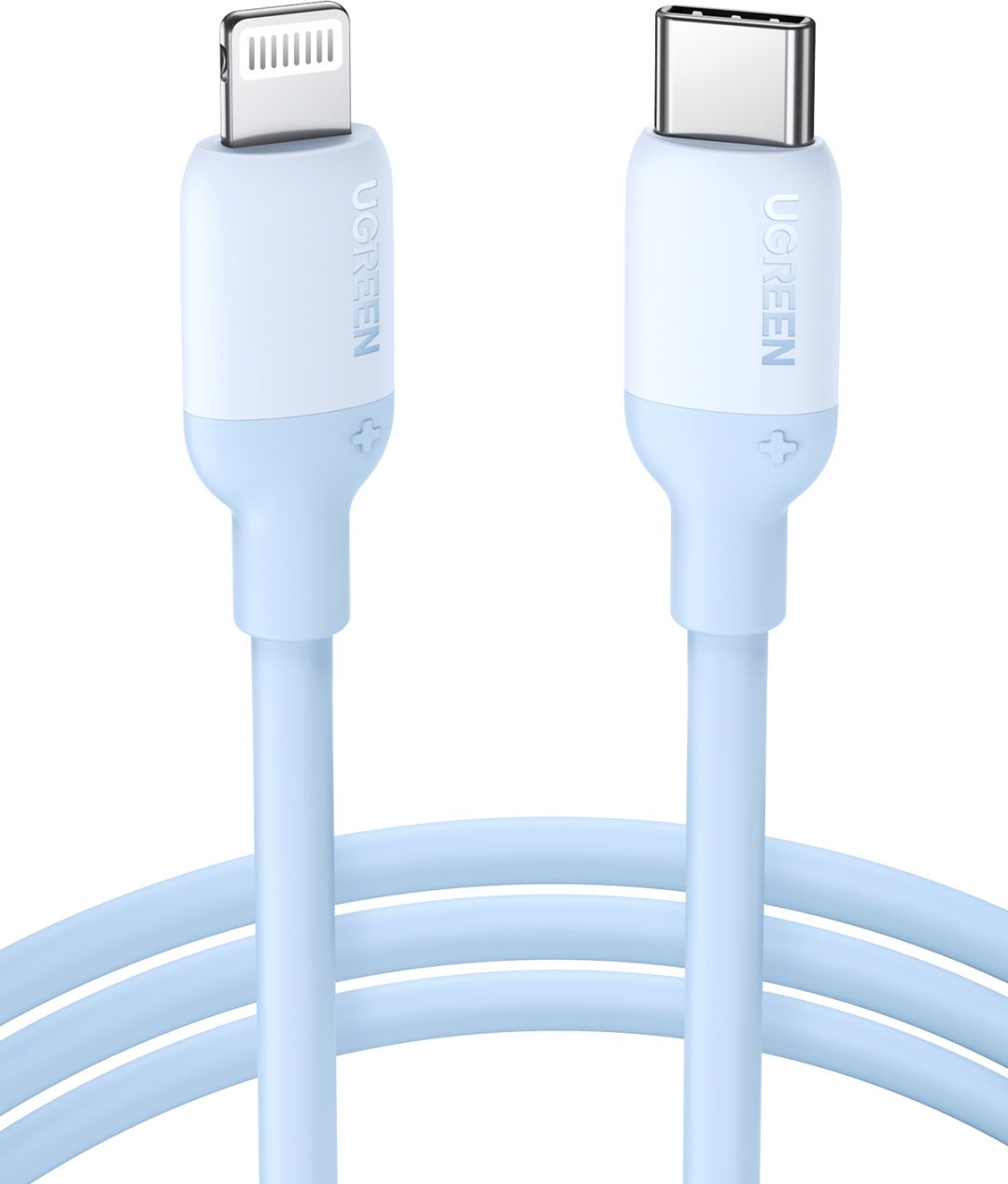 Кабель Ugreen USB TypeC (M), Lightning, 1 м, голубой купить,NaN