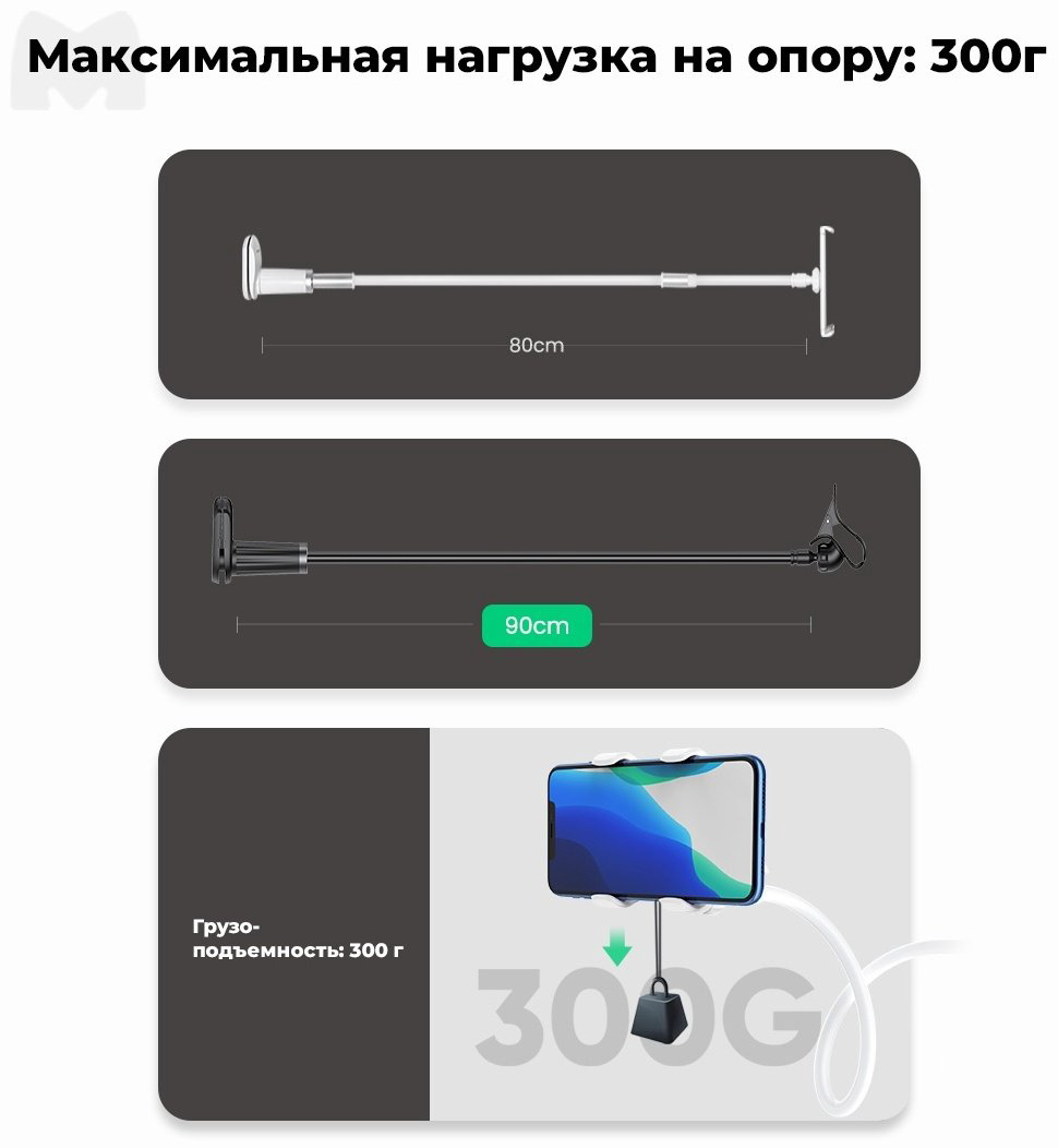 Держатель Ugreen LP113 80906 черный купить,3363