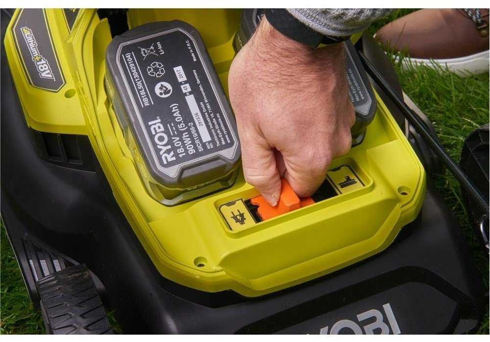 Газонокосилка колесная аккумуляторная RYOBI Газонокосилка гибридная 18В/220В RY18LMH37A-250 5133004583 купить,NaN