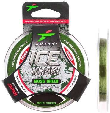 Рыболовная леска INTECH Ice Khaki 0.10 мм зеленая купить,NaN